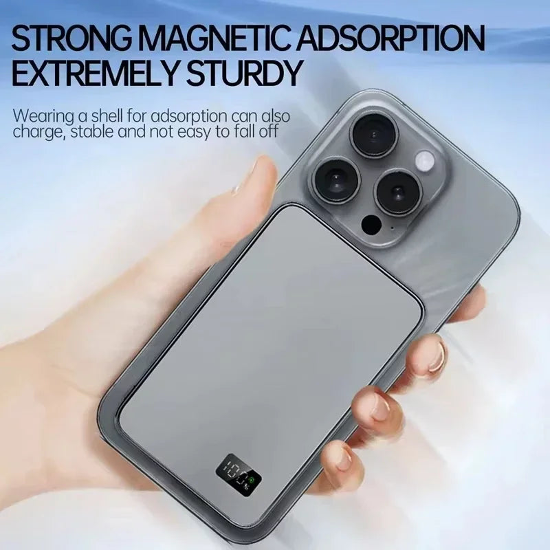 500000mAh Wireless Power Bank Portable Ultra-thin CCC Certified Magnetic Super Fast Charging Electronic Display For MagSafe 2026