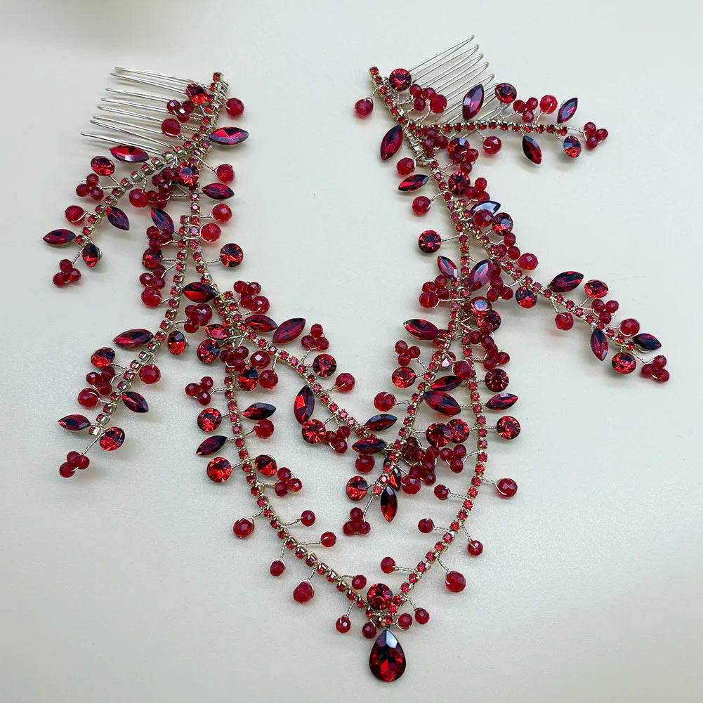 DZ215 Bling Indian Pendant Forehead Chain Jewelry Tiara Headpiece Bridal Headdress Crystal Wedding Headwear Accessories Gift