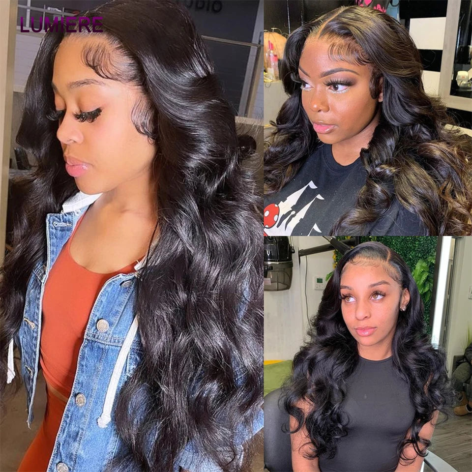 8-30" Body Wave Human Hair Bundles with Closure Frontal HD Transparent Lace Peruvian 100% Raw Virgin Human Hair Weave Extension