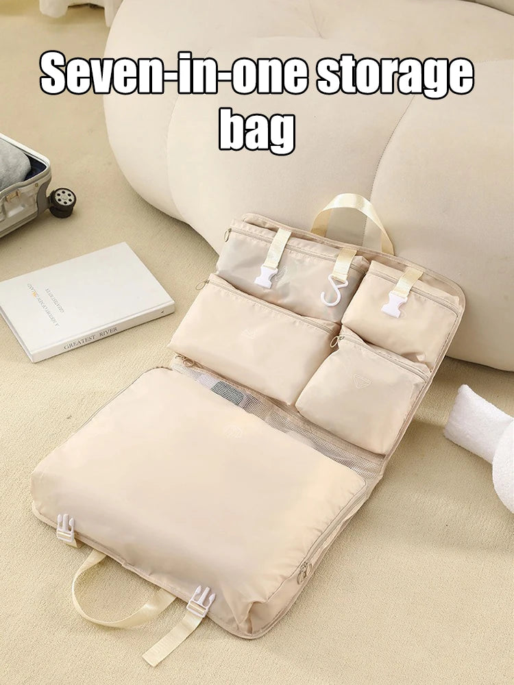 6-in-1 Folding Travel Storage Bag, Portable Luggage Organizer, Multifunctional Clothing Sorting Bag, Travel Bag