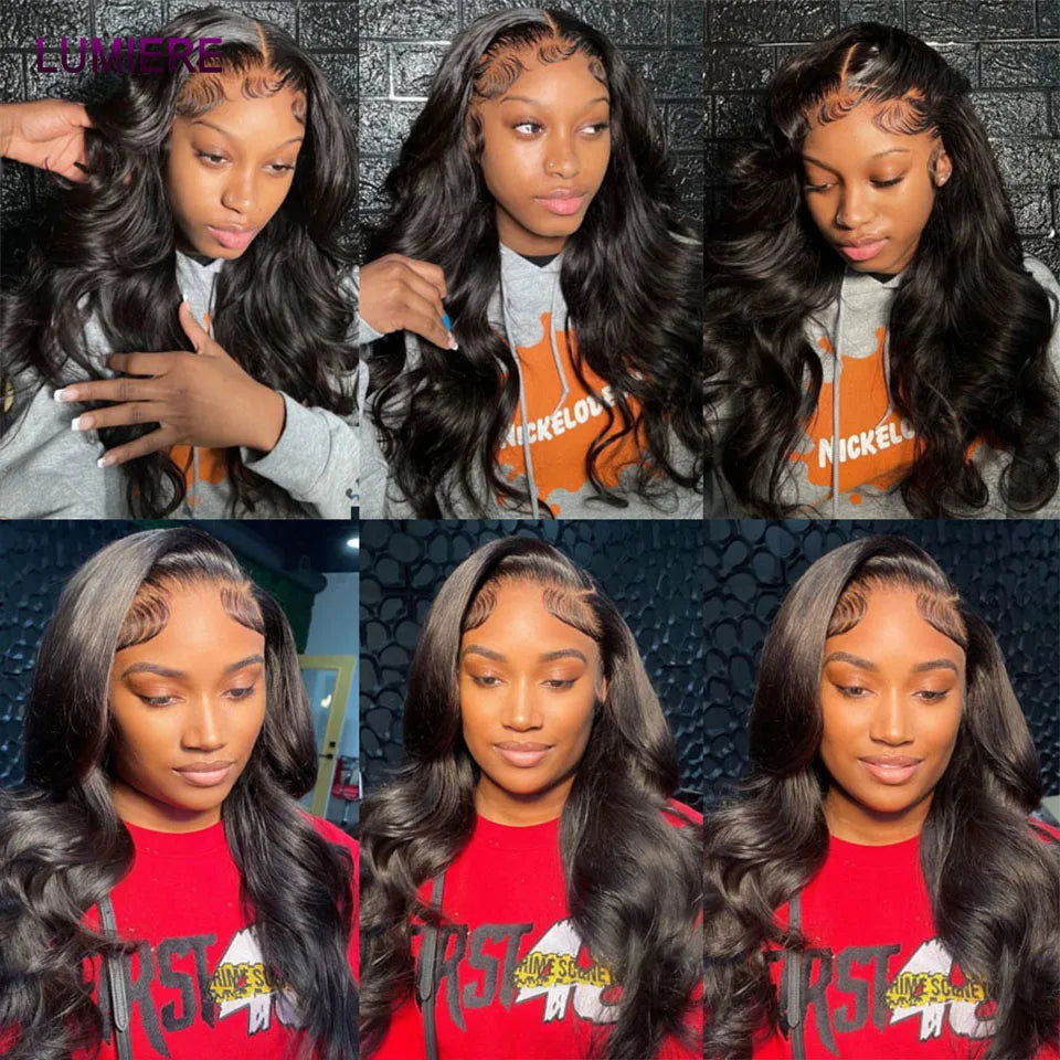 8-30" Body Wave Human Hair Bundles with Closure Frontal HD Transparent Lace Peruvian 100% Raw Virgin Human Hair Weave Extension