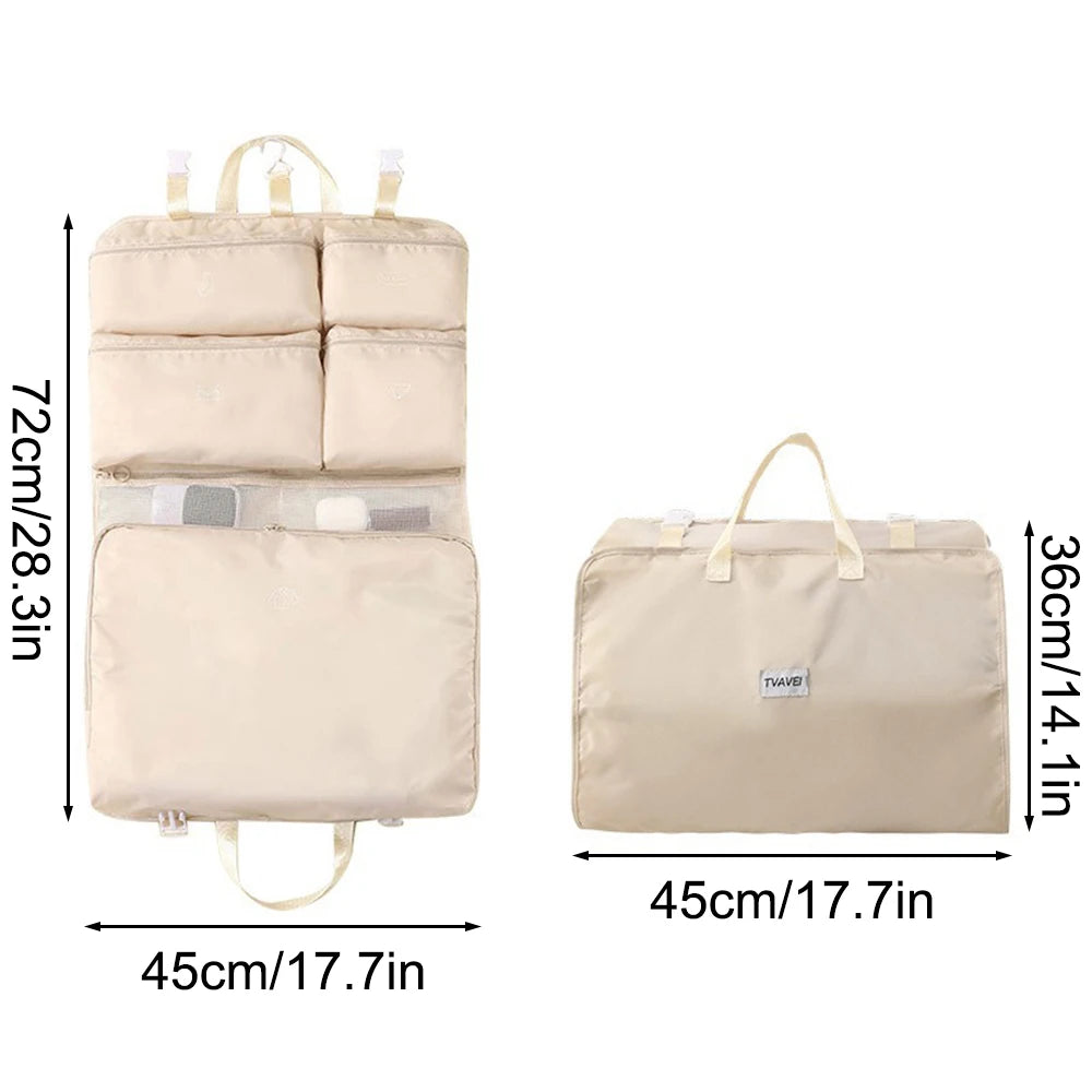 6-in-1 Folding Travel Storage Bag, Portable Luggage Organizer, Multifunctional Clothing Sorting Bag, Travel Bag