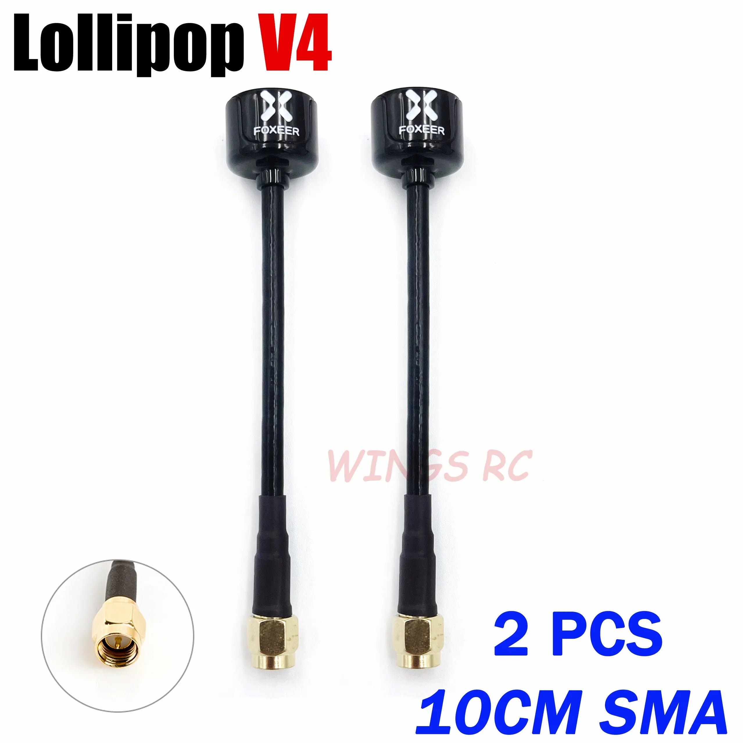 Foxeer Antenna Lollipop 4 V4 FPV Antenna 5.8G 2.6Dbi Stubby RHCP SMA RPSMA UFL Straight/Angle MMCX 7.2g For FPV RC Racing Drone