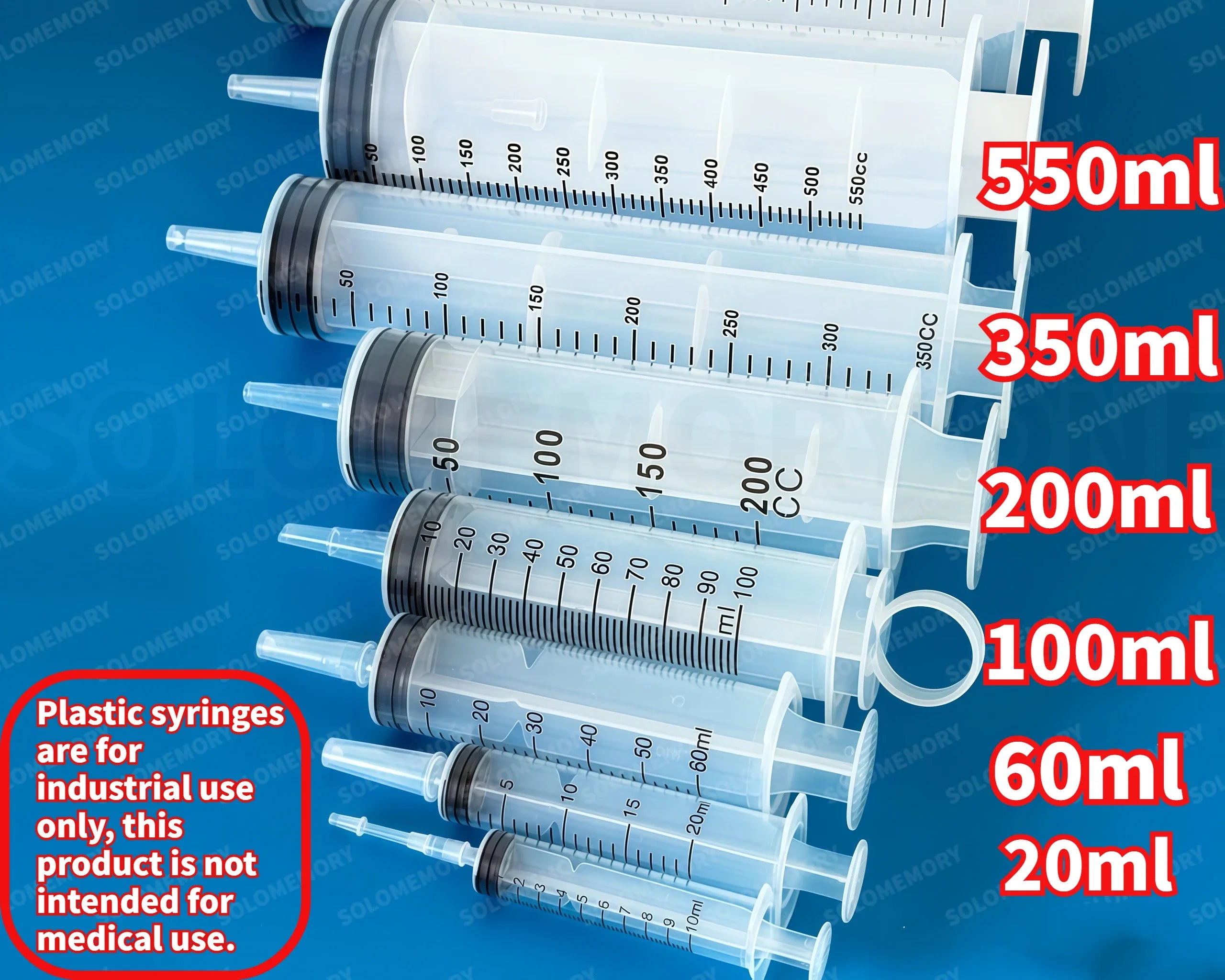 Multi-Functional Durable Large Capacity Plastic Syringes With 1M Hose 20ml-550ml 100ml For Pet Feeding Oil Pump Measurement Tool