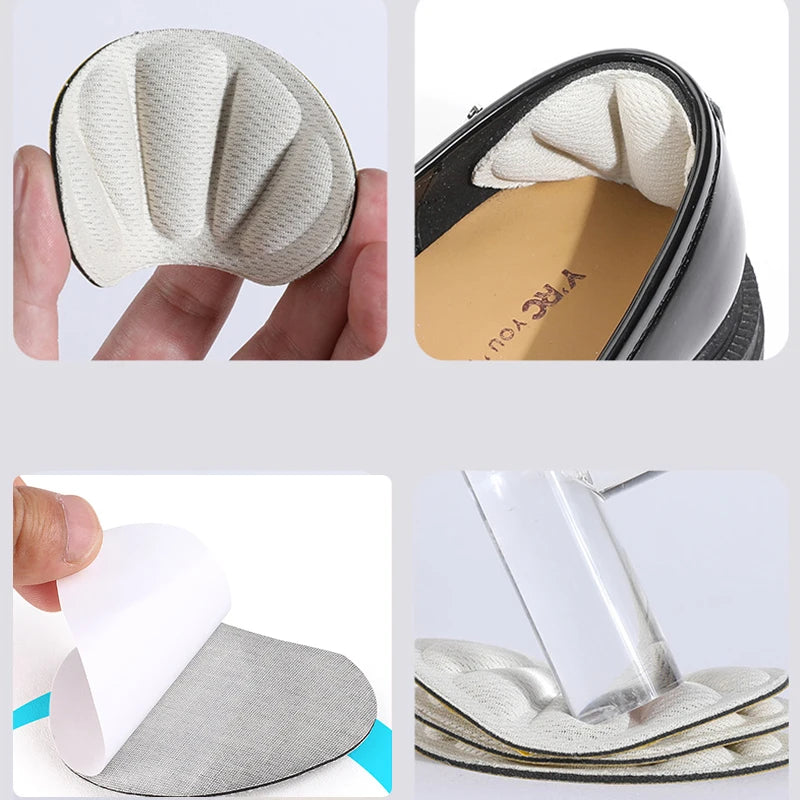 4pcs Heel Insoles Patch Anti-Pain Cushion Pads Thickened Heels Stickers Foot Care Protector Sneaker Shoes Adhesive Back Sticker
