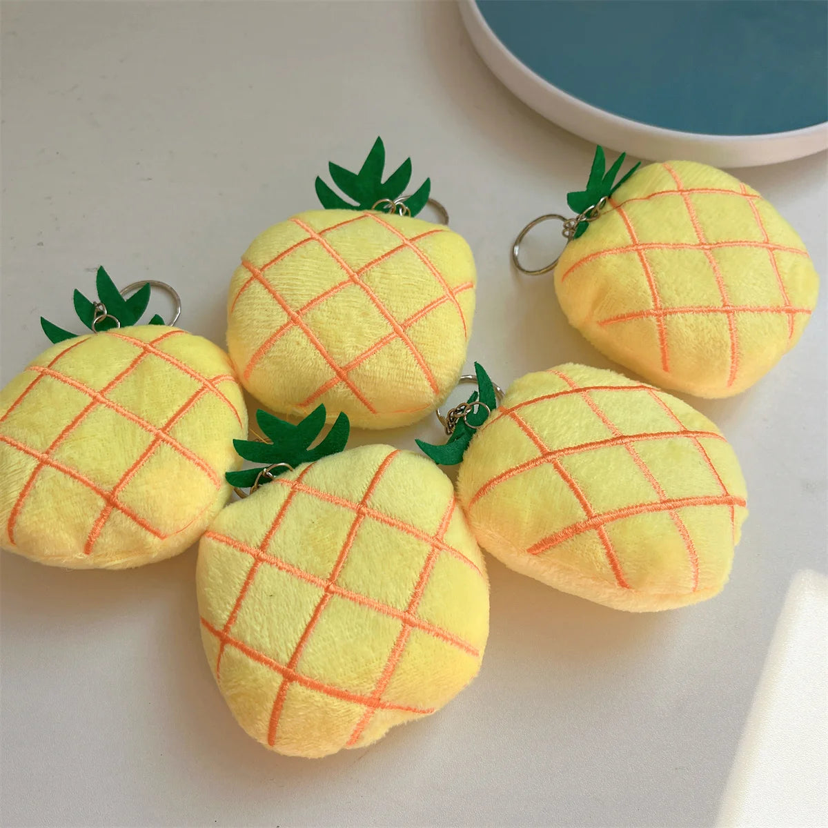 1-10pcs Cartoon Plush Banana Keychain on Backpack Hairy Kawaii Banana Pendant for Women Men Kid Toy Doll Key Chain Bag Car