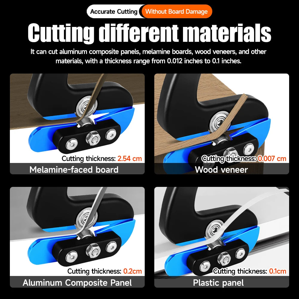 Professional Wood & Metal Panel Cutter Ultra Smooth Splinter-Free Edges, Precision Cutting for Laminate, Plastic & Thin Sheets