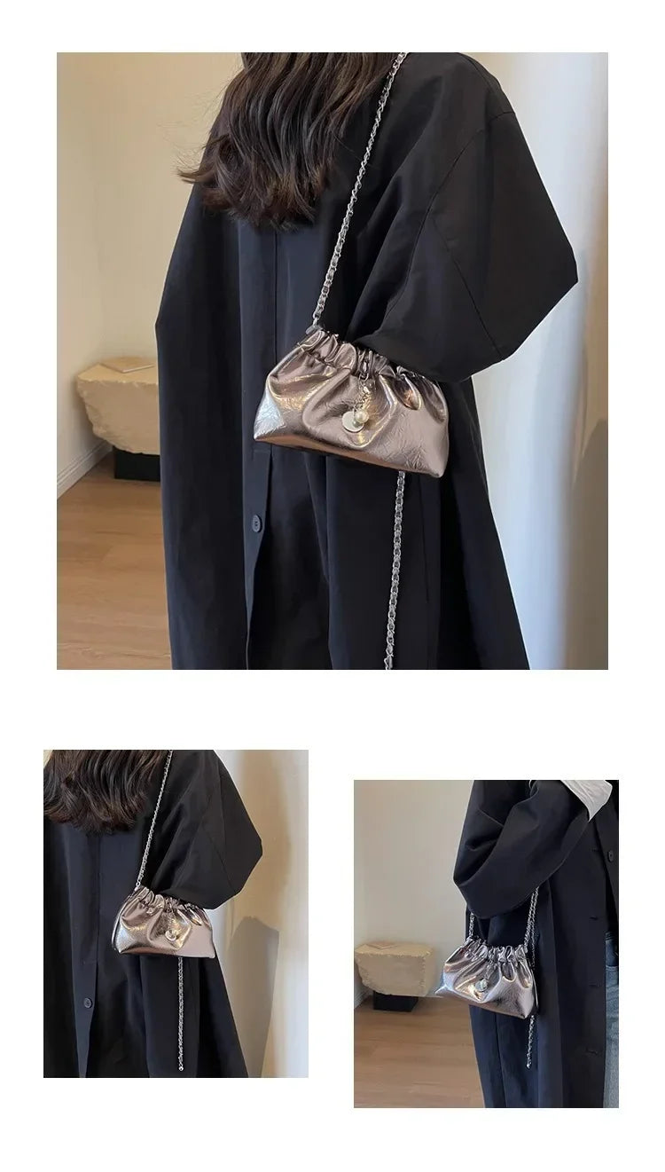 Women 2025 Y2K Millennium Bag  New High Sense Shoulder Bags Summer Chain Bag Fashion Bucket Bag Messenger Bags Purses Handbags