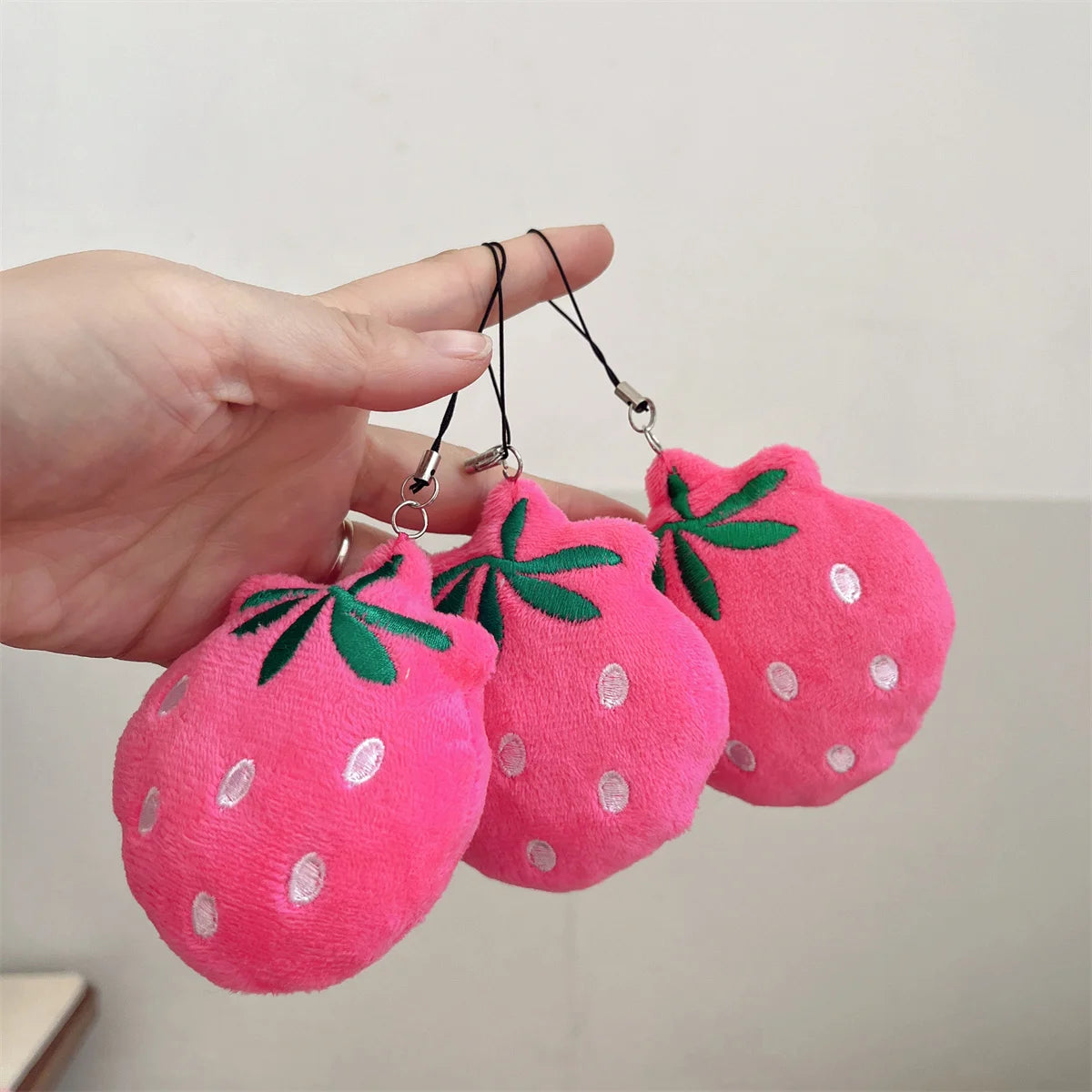 1-10pcs Cartoon Plush Banana Keychain on Backpack Hairy Kawaii Banana Pendant for Women Men Kid Toy Doll Key Chain Bag Car