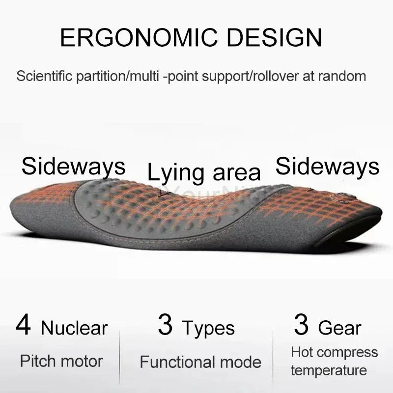 Waist Pillow Sleeping Back Protection Pad Electric Massage Lying Flat Waist Relief Waist Support Heating Vibrating Back Massager