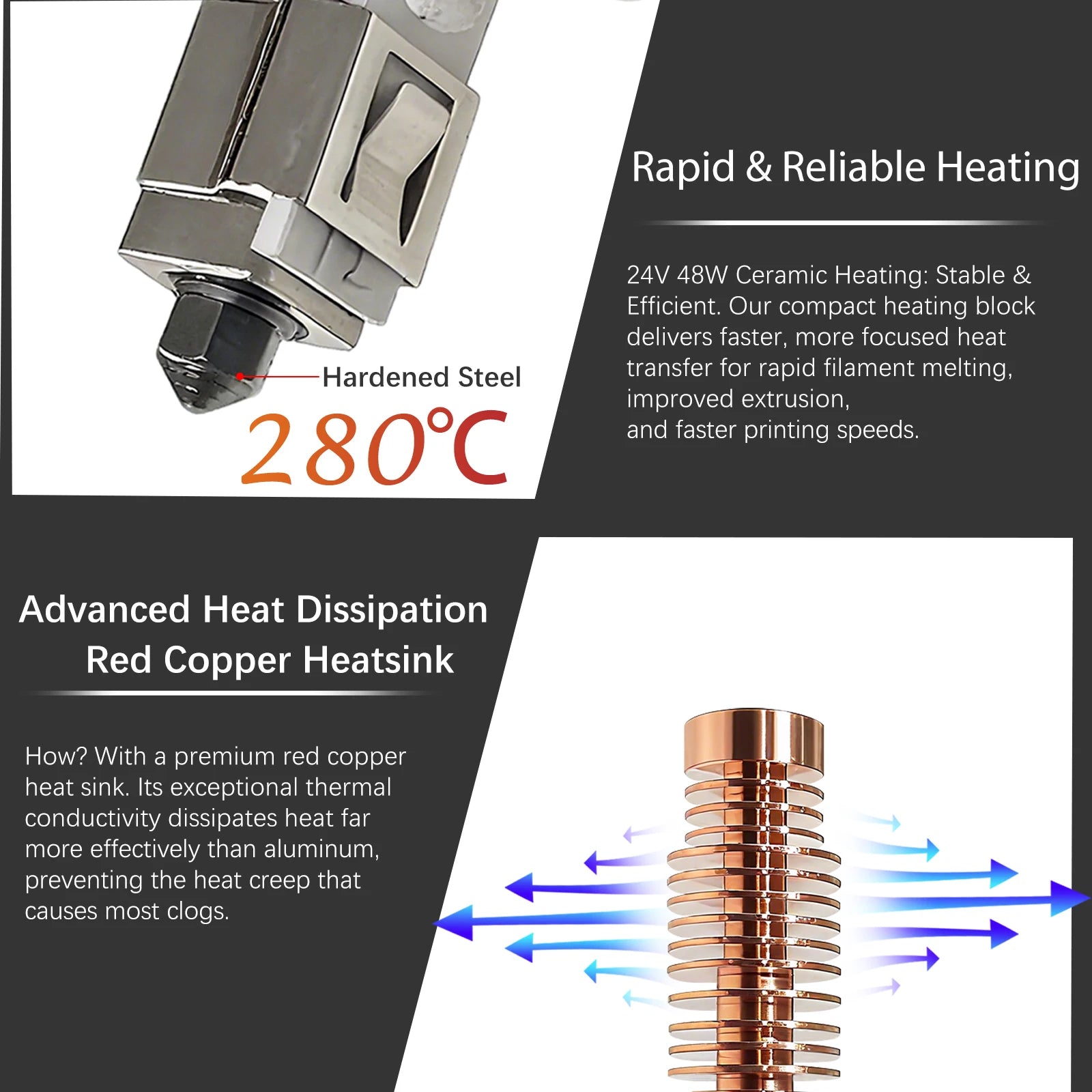 For Flashforge Adventurer 5m Nozzle Hardened Steel 0.25 0.4 0.6 0.8 More Wear Resistance Upgrade Ad5m Hotend Heat Up Faster