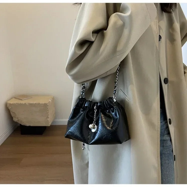 Women 2025 Y2K Millennium Bag  New High Sense Shoulder Bags Summer Chain Bag Fashion Bucket Bag Messenger Bags Purses Handbags