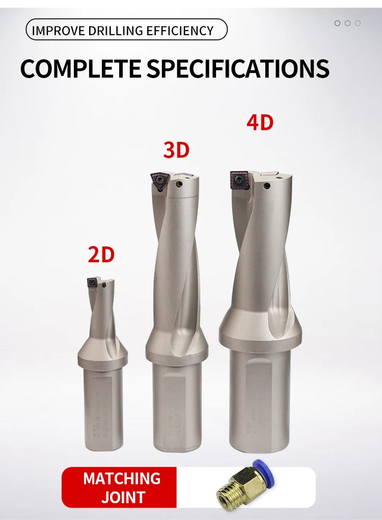 WC Series C20 C25 C32 C40 Drill Bites Insert Drill Metal Drill Bits 11mm-49mm CNC Wate Depth Indexable U Drill Machinery Lathesr