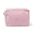 Seersucker Ruffle Cosmetic Bags Pink/Purple Striped Storage Make Up Bags for Women Lady with Zipper Travel Bag Makeup Bag