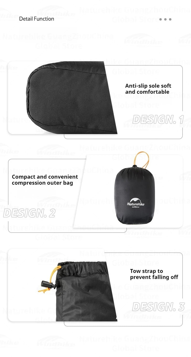 Naturehike Winter Warm Down Foot Outdoor Hiking Duck Down Shoes Cover Camping Travel 650FP Waterproof Ultralight Socks 0°C~-15°C