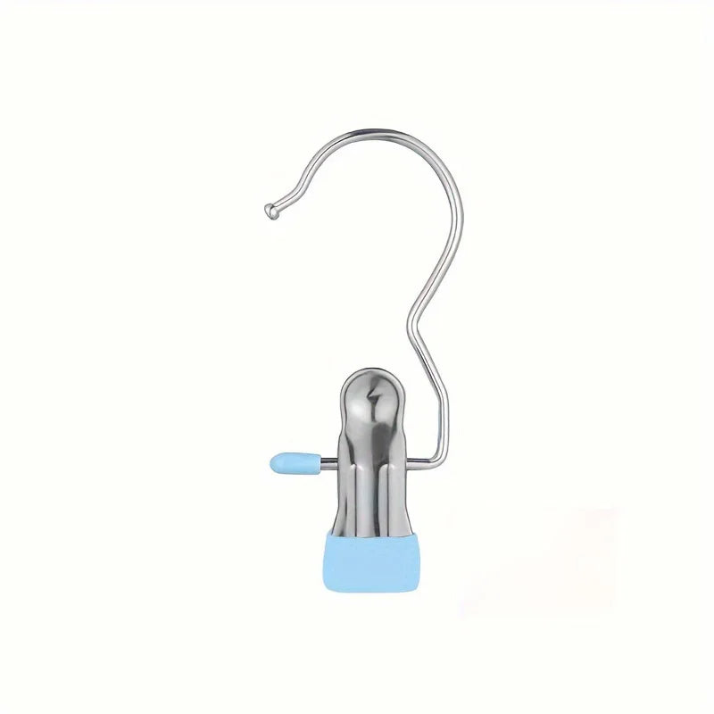 5 Pcs Portable Metal Hook Clip Multifunctional Clothespins Hat Storage Organizer Clip Boot Shoe Pant Wardrobe Cap Organizer