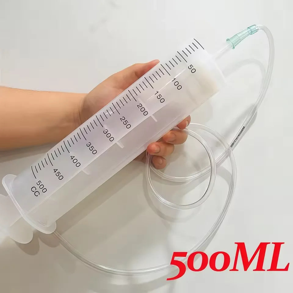 Multi-Functional Durable Large Capacity Plastic Syringes With 1M Hose 20ml-550ml 100ml For Pet Feeding Oil Pump Measurement Tool