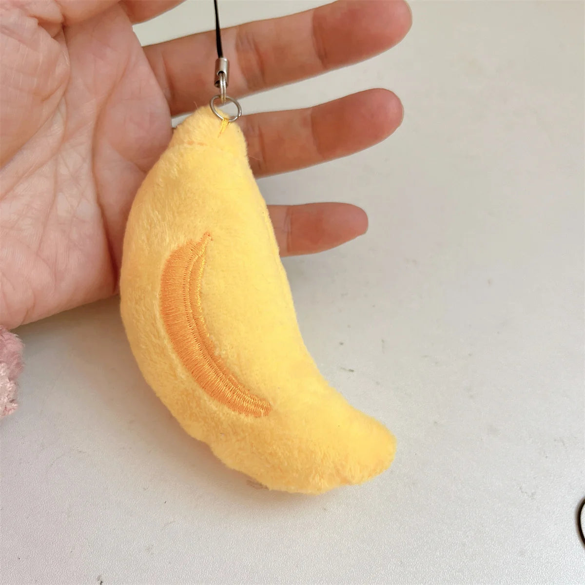 1-10pcs Cartoon Plush Banana Keychain on Backpack Hairy Kawaii Banana Pendant for Women Men Kid Toy Doll Key Chain Bag Car