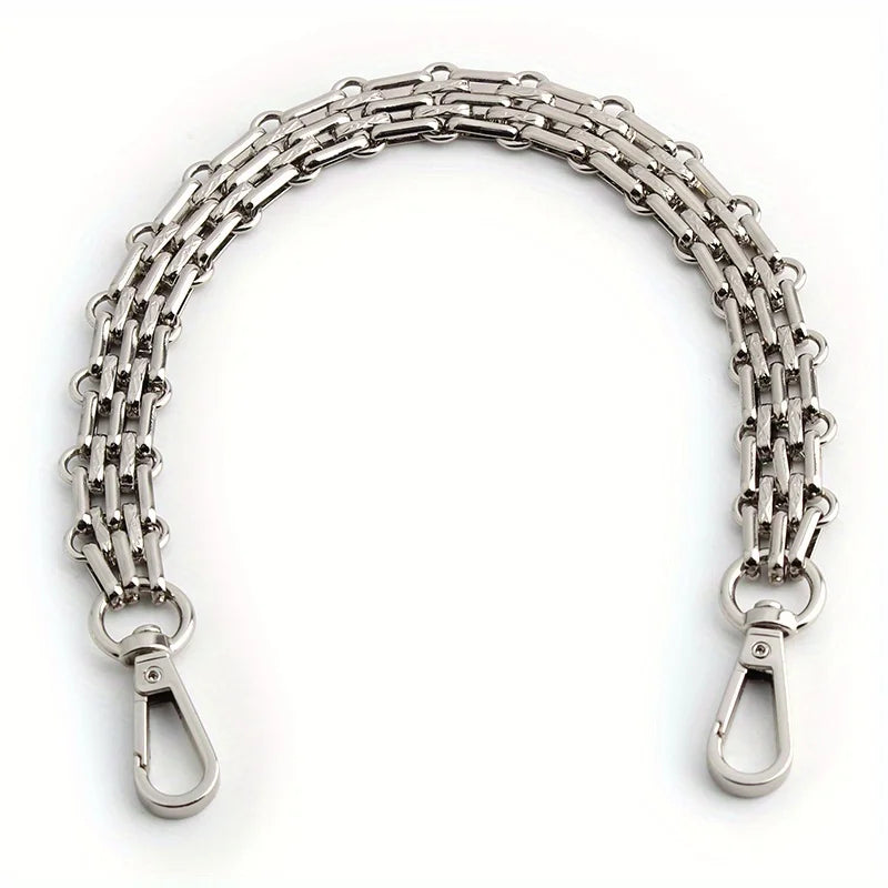 30-60-100-120cm 16mm polished silver purse metal chain handbag strap replacement shoulder chain DIY crossbody bag chain
