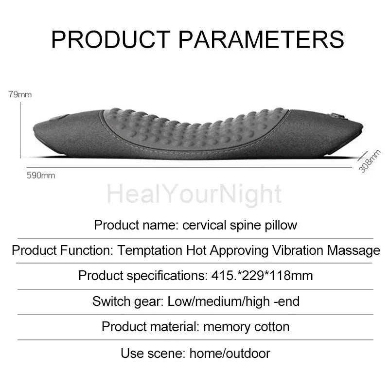 Waist Pillow Sleeping Back Protection Pad Electric Massage Lying Flat Waist Relief Waist Support Heating Vibrating Back Massager