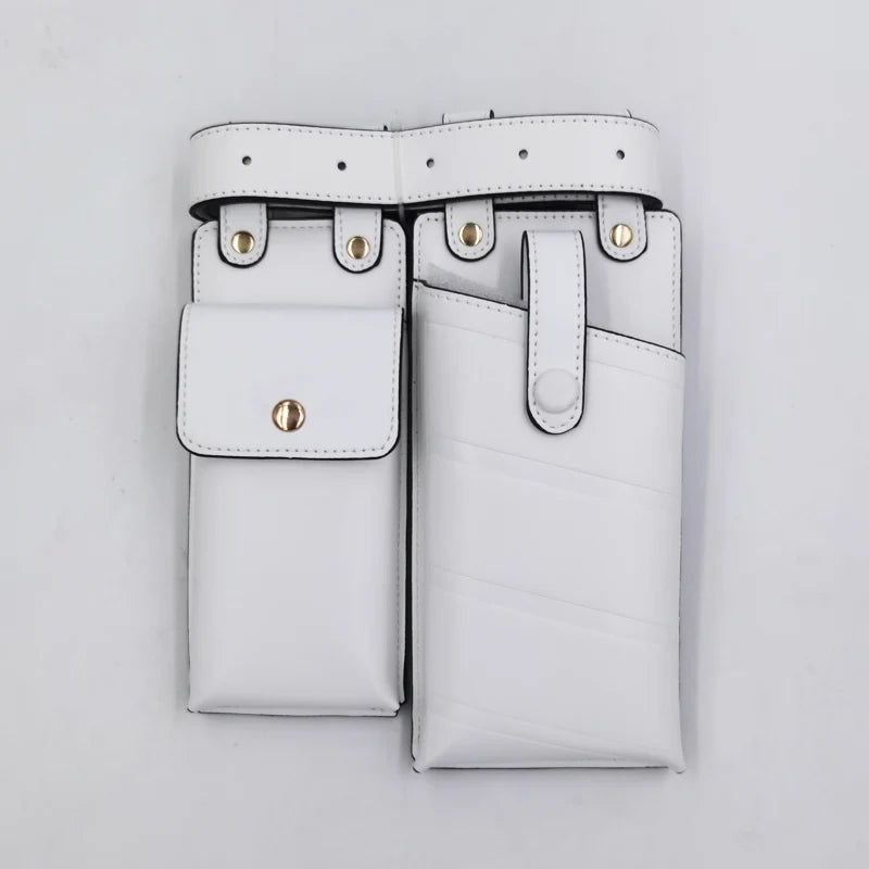 2 Pcs Women Waist Bag Hip Hop Leather Belt Bags Tactical Crossbody Chest Bag Female Fanny Pack Small Designer Luxury Hip Pocket