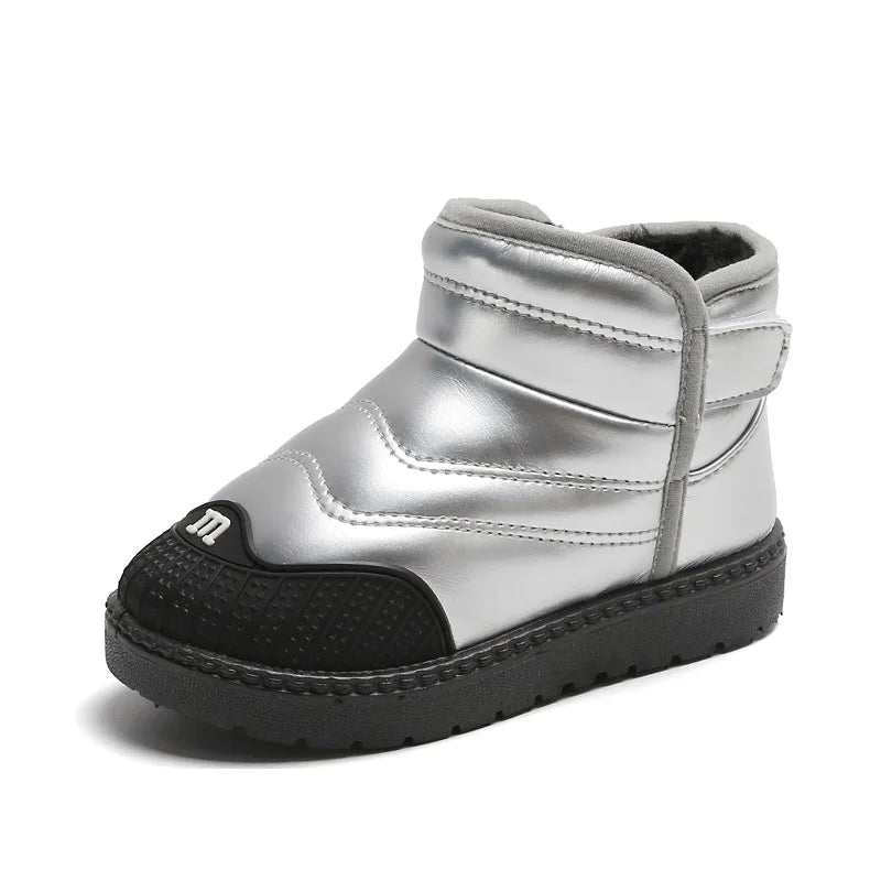 Winter Snow Boots Girls Cotton Shoes Kids Boys Ankle Soft Bottom Warm Size 21-38