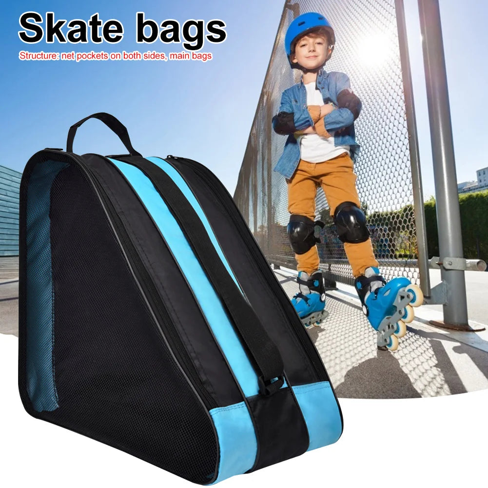 Portable Roller Skates Bag Ice Skating Bag Large Capacity Breathable Kids Inline Skates Bag Ski Snow Boots Bag Skating Shoes Bag