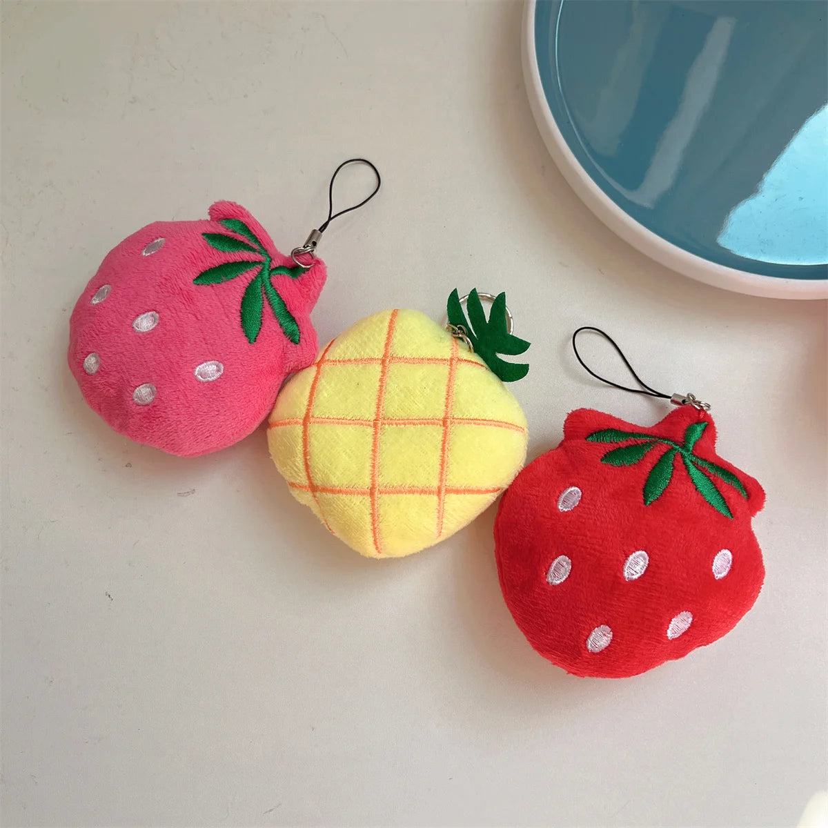 1-10pcs Cartoon Plush Banana Keychain on Backpack Hairy Kawaii Banana Pendant for Women Men Kid Toy Doll Key Chain Bag Car