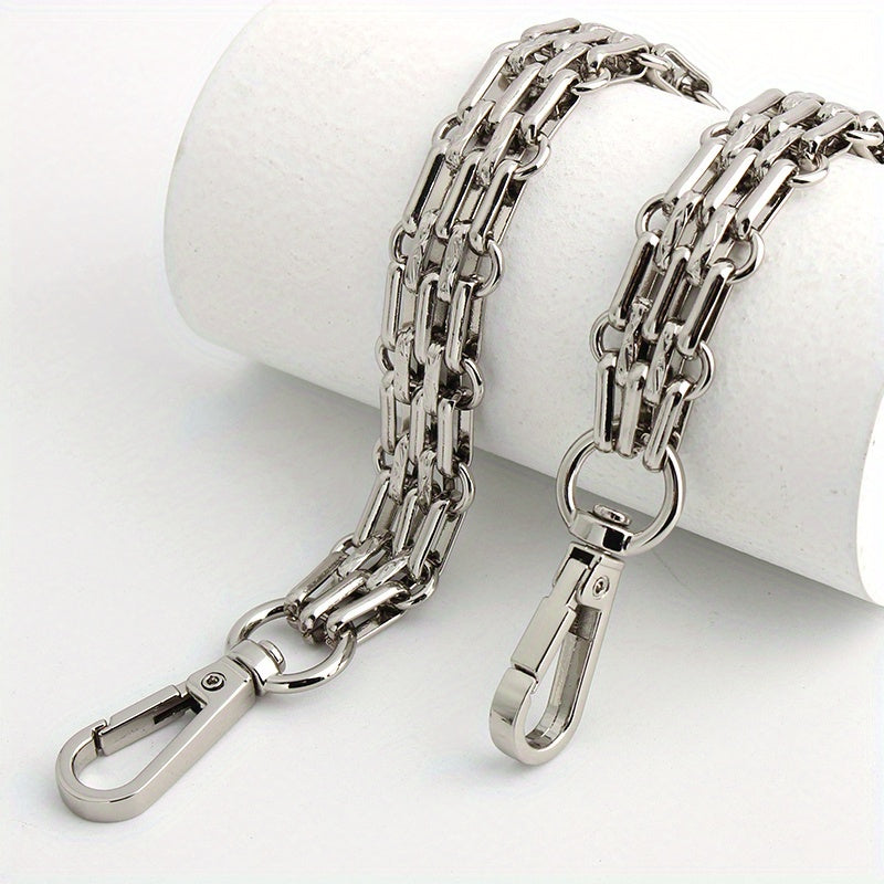 30-60-100-120cm 16mm polished silver purse metal chain handbag strap replacement shoulder chain DIY crossbody bag chain
