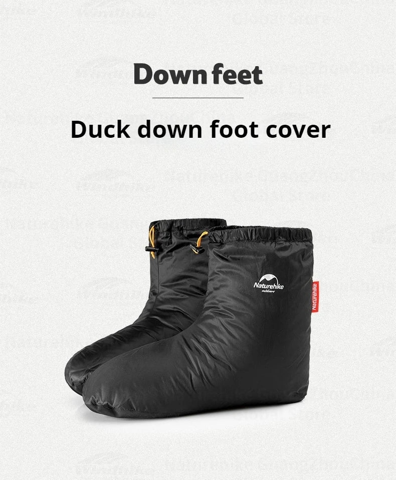 Naturehike Winter Warm Down Foot Outdoor Hiking Duck Down Shoes Cover Camping Travel 650FP Waterproof Ultralight Socks 0°C~-15°C