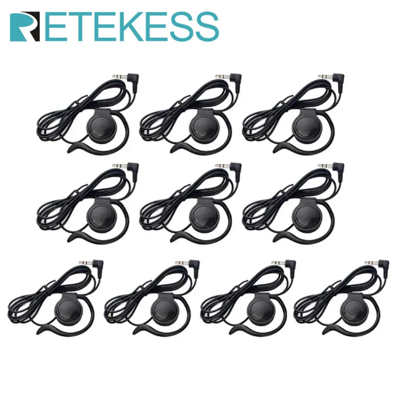 RETEKESS 3.5mm Wireless Headphone Wireless Tour Guide System,Single Side Earphone,Earhook For T131,T131S,T130P,TT116,TT125,TT122