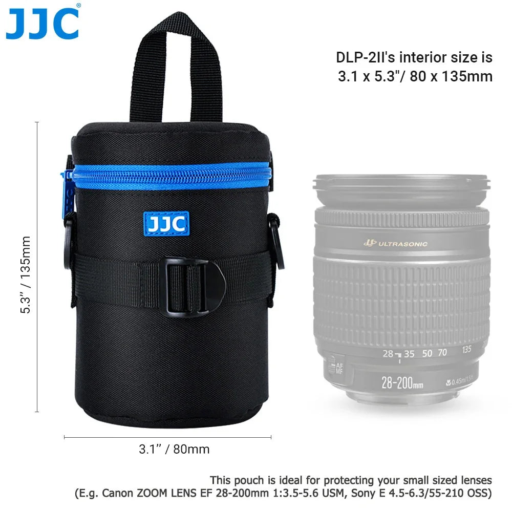 JJC Luxury Camera Lens Bag Pouch Case for Canon Lens Nikon Sony Olympus Fuji DSLR Photography Accessories Shoulder Bag Backpack
