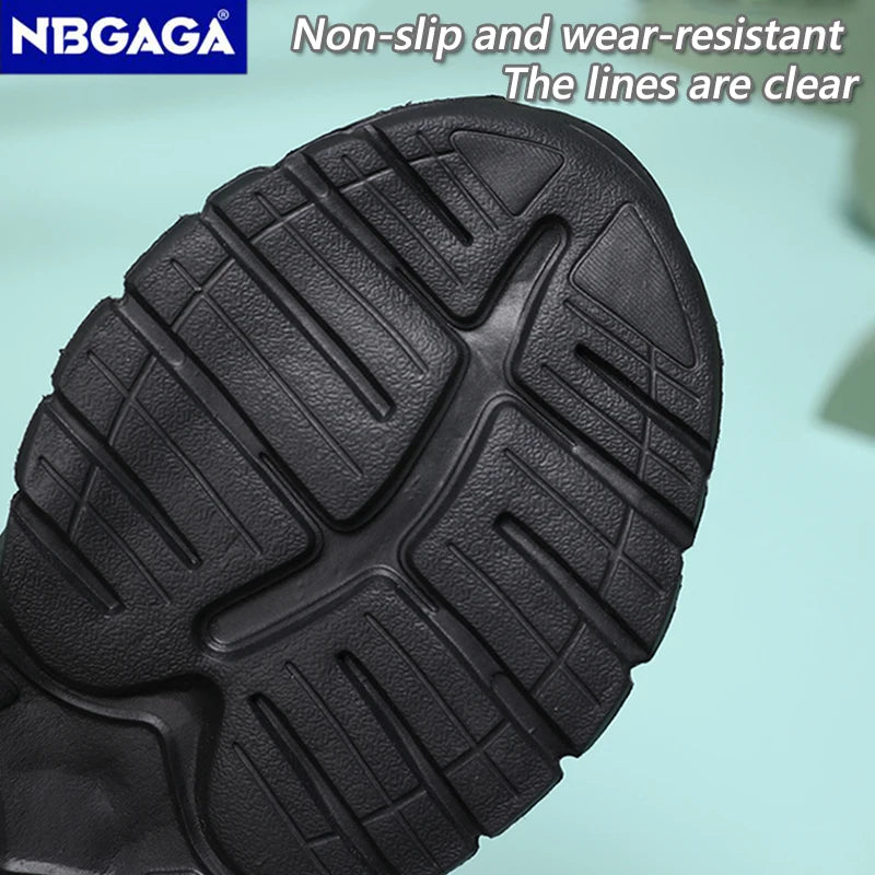 New Sport Sneaker Kids Boys Casual Shoes for 5-16Years Old Children Leather Non-Slip Fashion Tenis Shoes Soft Soled Black Shoe