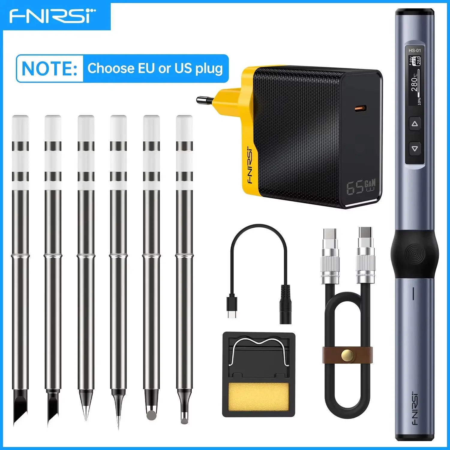 HS-01 Smart Soldering Iron PD 65W Adjustable Constant Temperature Fast Heating Portable