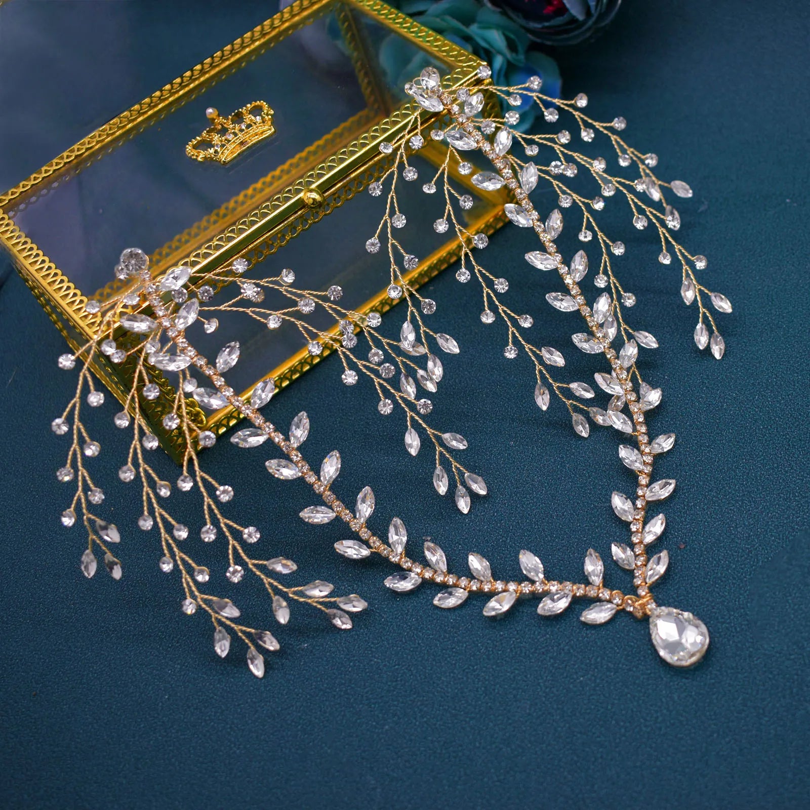 DZ215 Bling Indian Pendant Forehead Chain Jewelry Tiara Headpiece Bridal Headdress Crystal Wedding Headwear Accessories Gift
