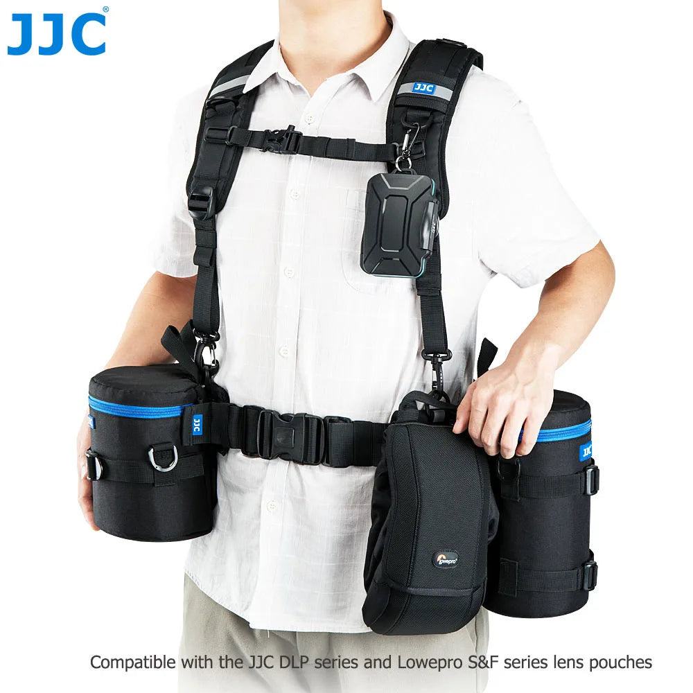 JJC Luxury Camera Lens Bag Pouch Case for Canon Lens Nikon Sony Olympus Fuji DSLR Photography Accessories Shoulder Bag Backpack