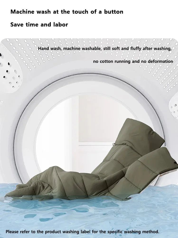 Naturehike Envelope Cotton Sleeping Bag Portable Outdoor Camping Adult Sleeping Bag Single Splicable Hooded Cotton Sleeping Bag