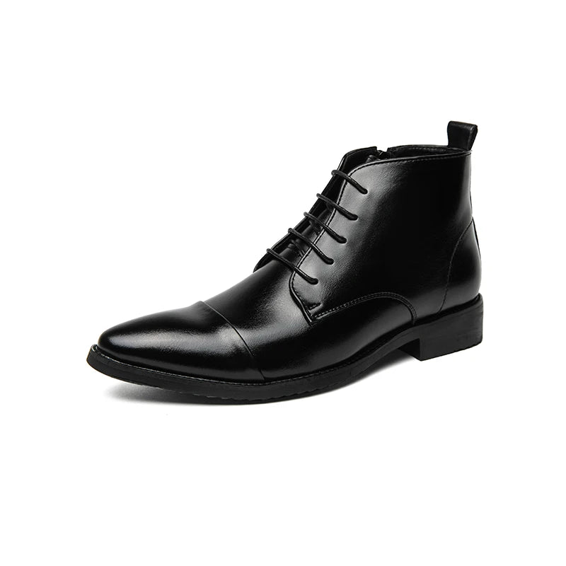 Luxury Designer Men's 38~48 Genuine Leather Italian Brand Dress Shoes Men Fashion Chelsea Casual Boots Retro Ankle Boot Footwear