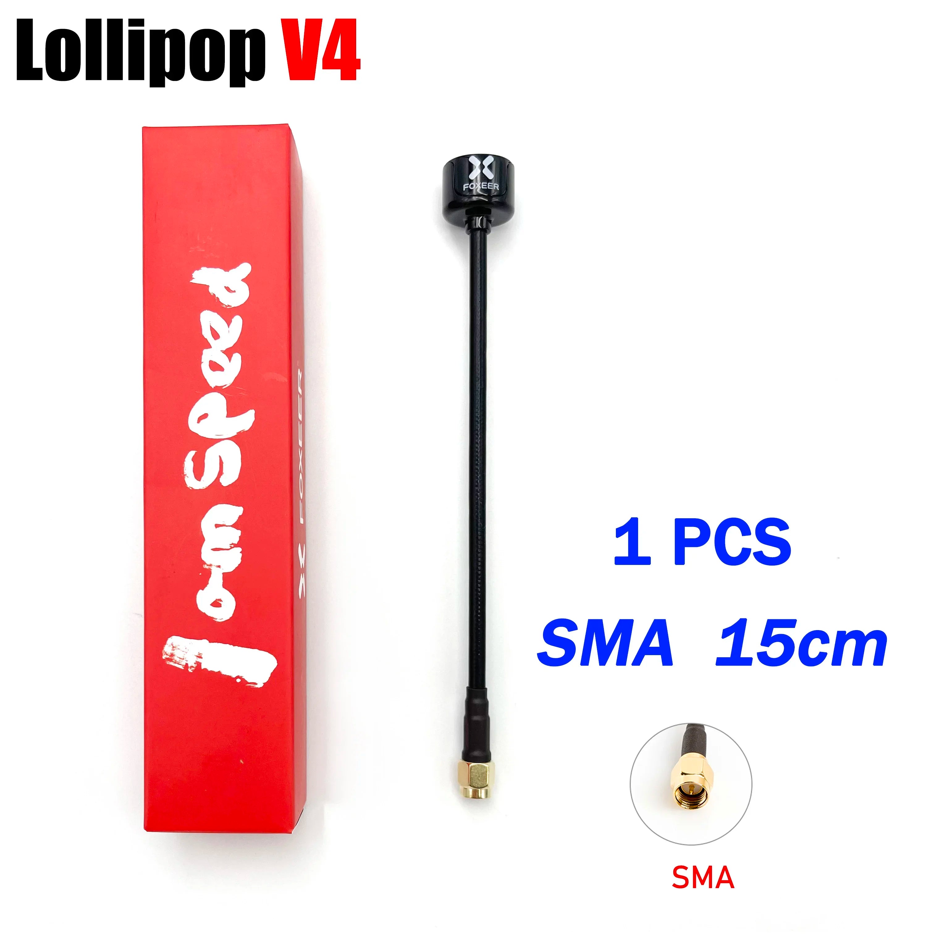 Foxeer Antenna Lollipop 4 V4 FPV Antenna 5.8G 2.6Dbi Stubby RHCP SMA RPSMA UFL Straight/Angle MMCX 7.2g For FPV RC Racing Drone