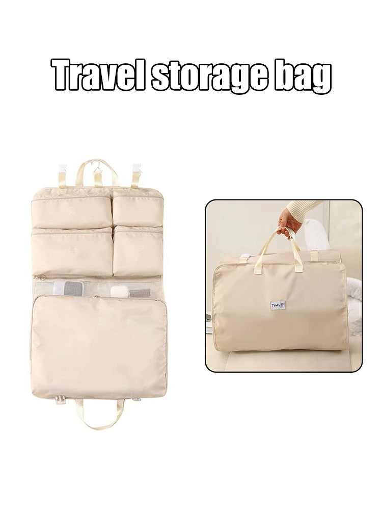 6-in-1 Folding Travel Storage Bag, Portable Luggage Organizer, Multifunctional Clothing Sorting Bag, Travel Bag