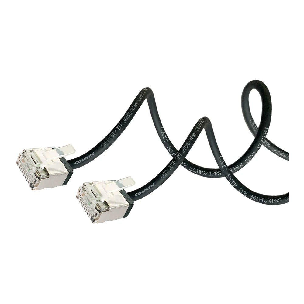 COMNEN Cat7 0.1m Ethernet Patch Cable rj45 4.0mm SSTP LAN CAT6 CAT6A internet Cable for ps5 Patch to Switch Router Ethernet