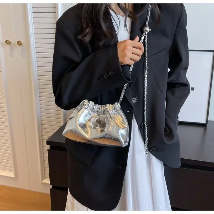 Women 2025 Y2K Millennium Bag  New High Sense Shoulder Bags Summer Chain Bag Fashion Bucket Bag Messenger Bags Purses Handbags
