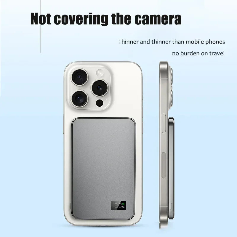 500000mAh Wireless Power Bank Portable Ultra-thin CCC Certified Magnetic Super Fast Charging Electronic Display For MagSafe 2026