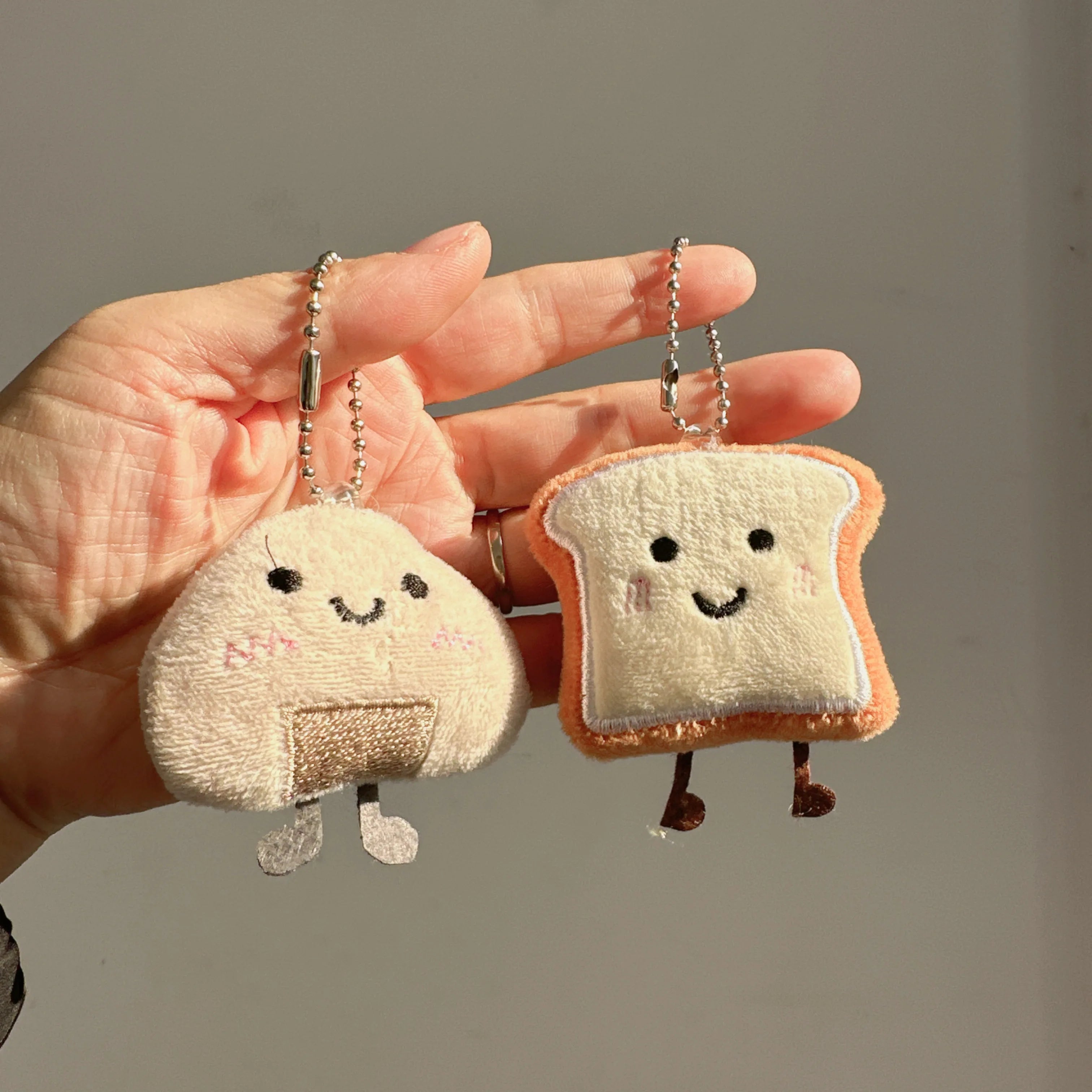 1-10pcs Cartoon Plush Banana Keychain on Backpack Hairy Kawaii Banana Pendant for Women Men Kid Toy Doll Key Chain Bag Car