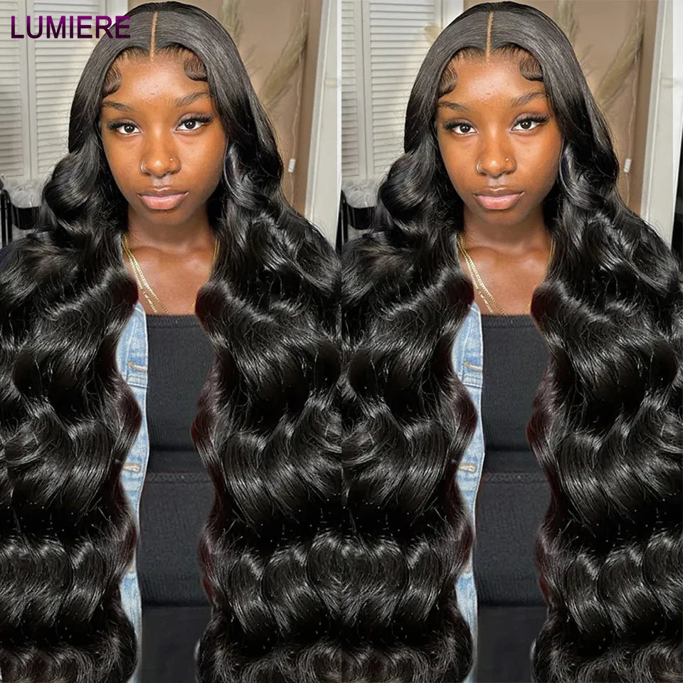 8-30" Body Wave Human Hair Bundles with Closure Frontal HD Transparent Lace Peruvian 100% Raw Virgin Human Hair Weave Extension
