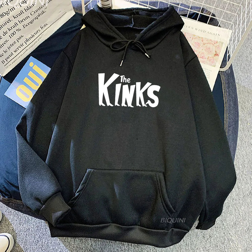 Hoodies The Kinks Band Graphic Sweatshirts Hip Hop Sudaderas Hombre Streetwear Casual Long Sleeve Unisex Pullovers Men Clothes