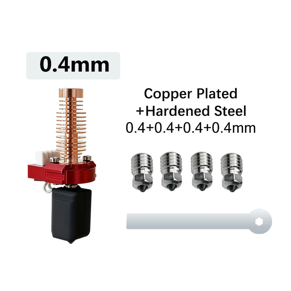 For Flashforge Adventurer 5m Nozzle Hardened Steel 0.25 0.4 0.6 0.8 More Wear Resistance Upgrade Ad5m Hotend Heat Up Faster