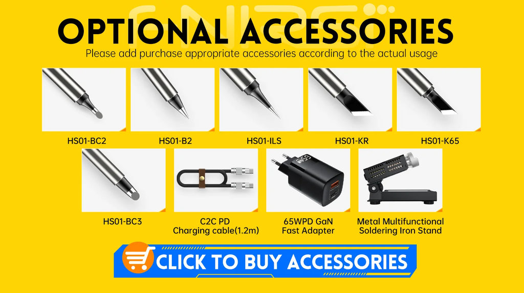 HS-01 Smart Soldering Iron PD 65W Adjustable Constant Temperature Fast Heating Portable