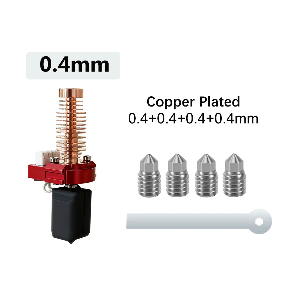 For Flashforge Adventurer 5m Nozzle Hardened Steel 0.25 0.4 0.6 0.8 More Wear Resistance Upgrade Ad5m Hotend Heat Up Faster