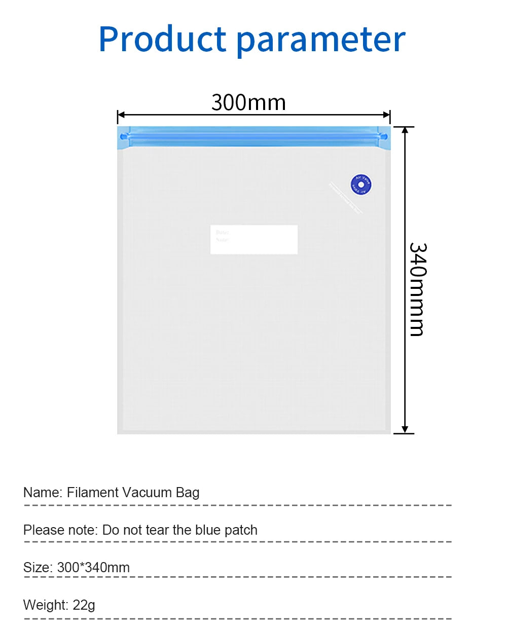 PLA ABS TPU PETG For Filament Vacuum Bag and Handle Air Pump 3D Printer Filaments Storage Bag Dryer Keep 3D Printing Accessories